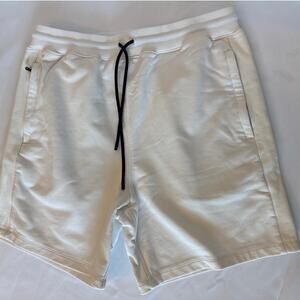 Mens Fabletics "The Courtside" Shorts in Bone Off White Gym Shorts Size Large